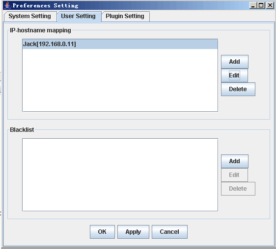 User Setting